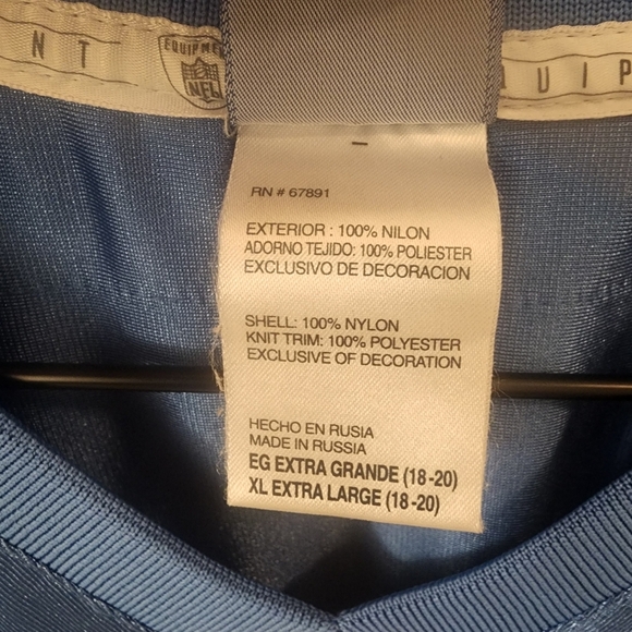 NFL Antonio Gates San Diego Chargers Powder Blue Reebok Jersey Boys Size XL - Picture 4 of 7